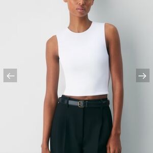 Aritzia Contour White Tank Top